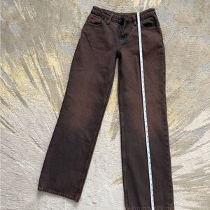 Women’s We The Free Brown Button-Fly Jeans